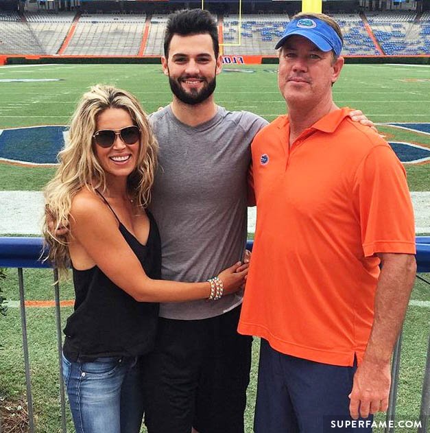 Nila and Chad with Will Grier.