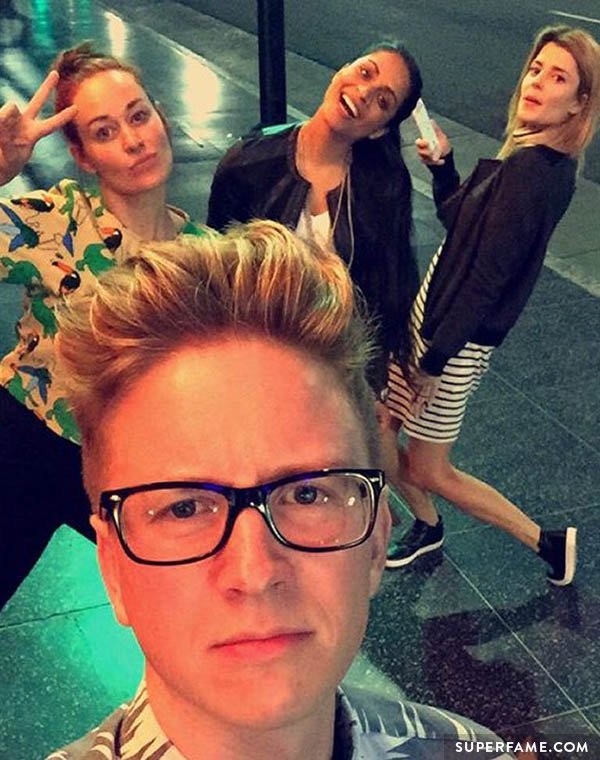 Tyler Oakley with friends. 