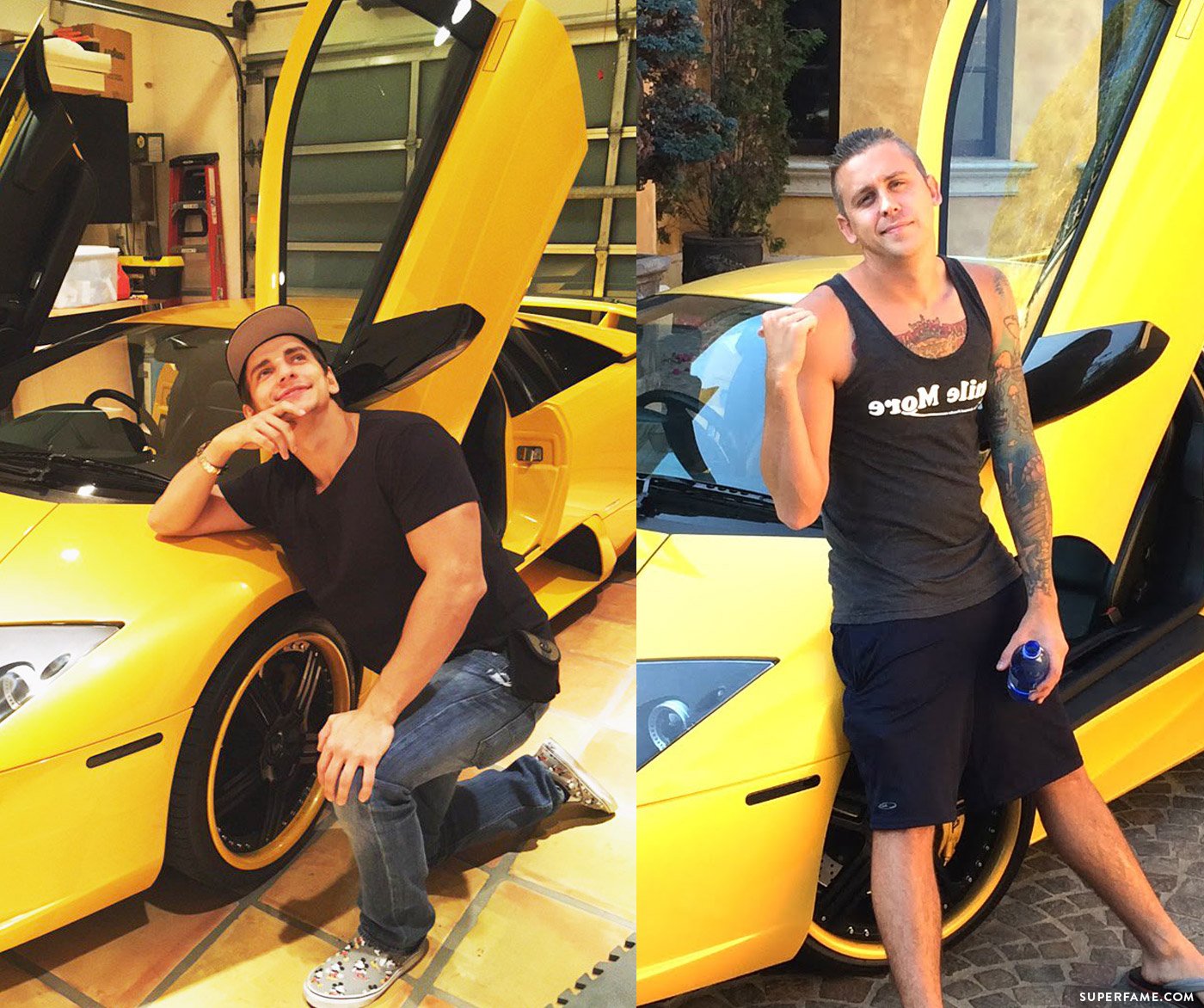 Vitaly and Roman Atwood with cars.