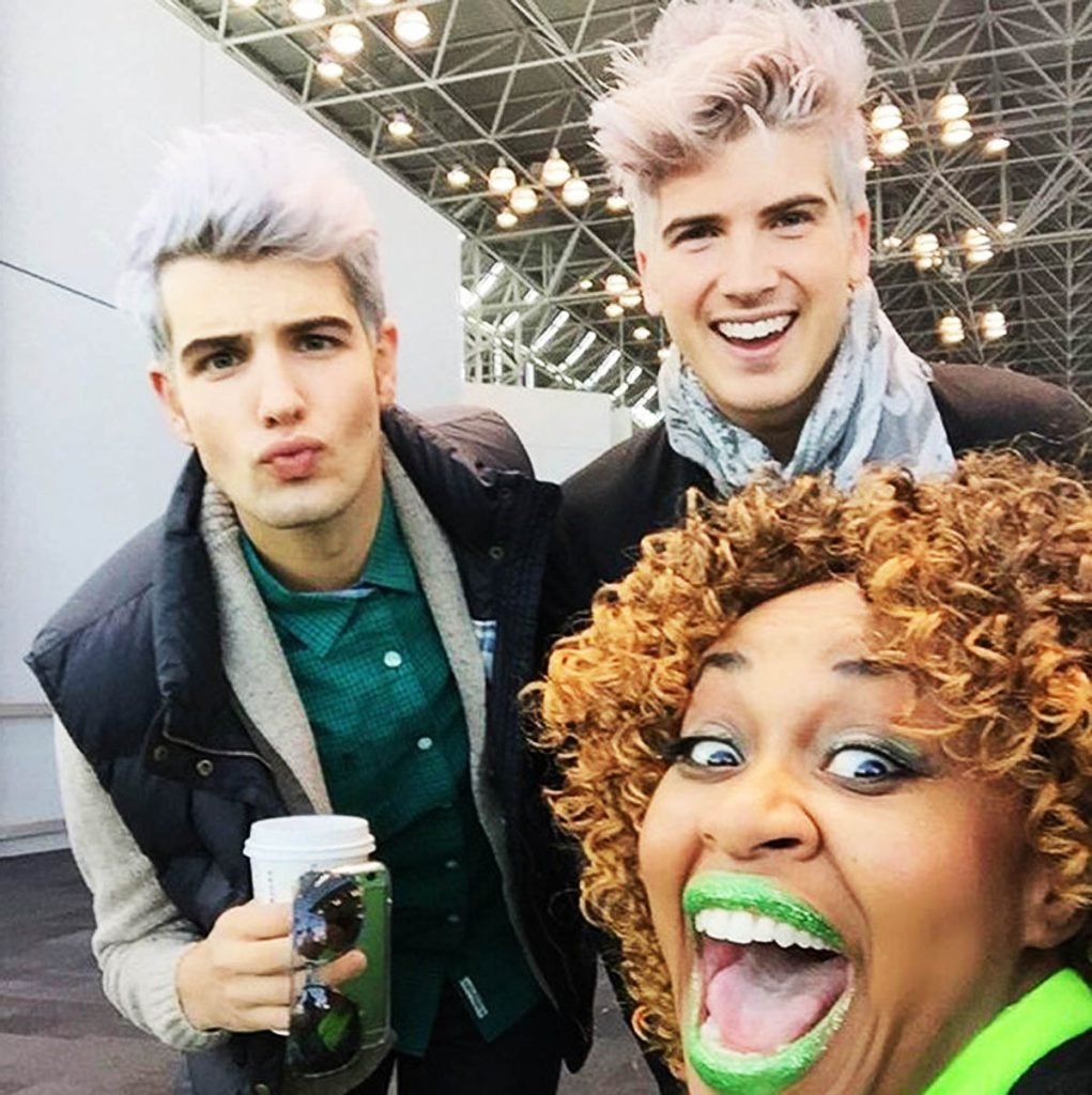 GloZell with Joey and Daniel.