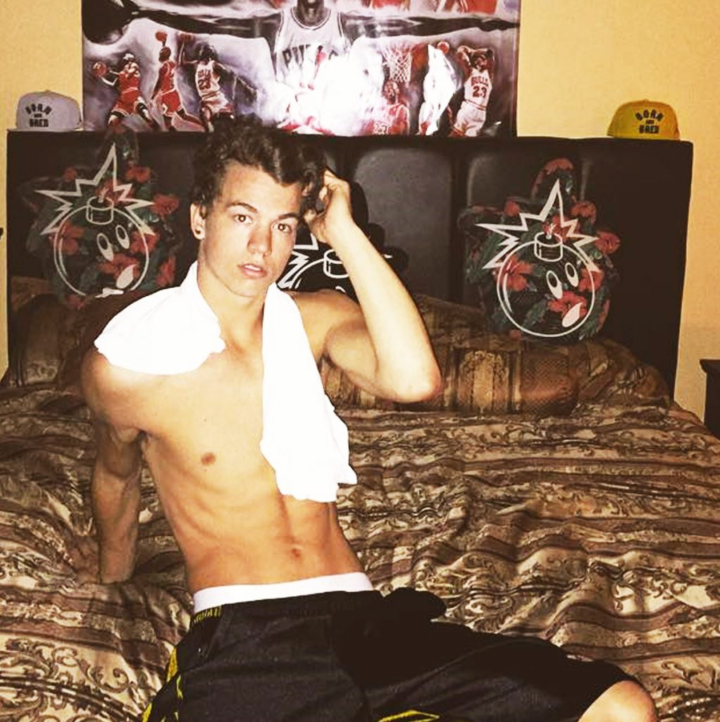 Taylor Caniff shirtless.