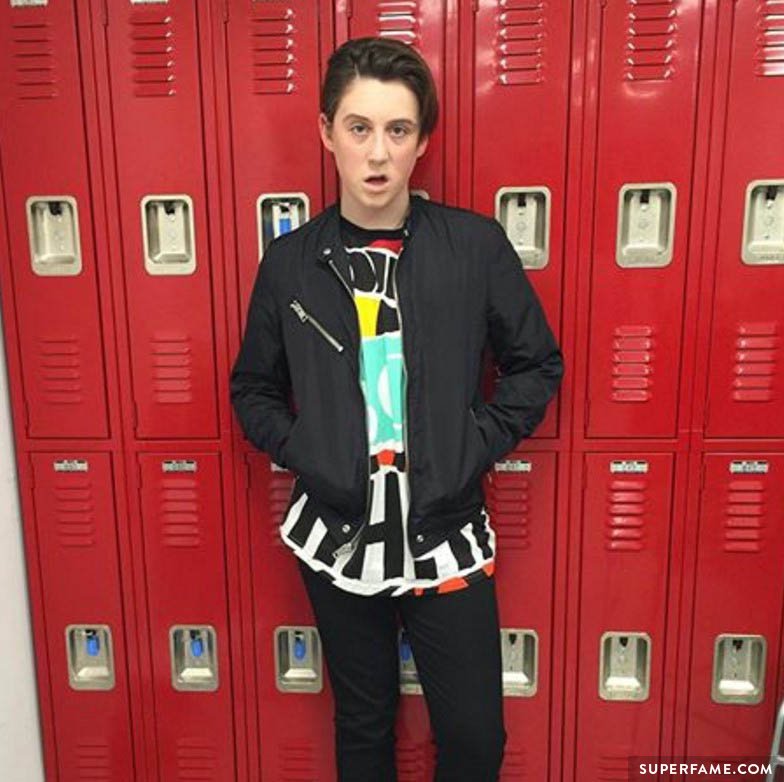 Trevor Moran with red lockers.