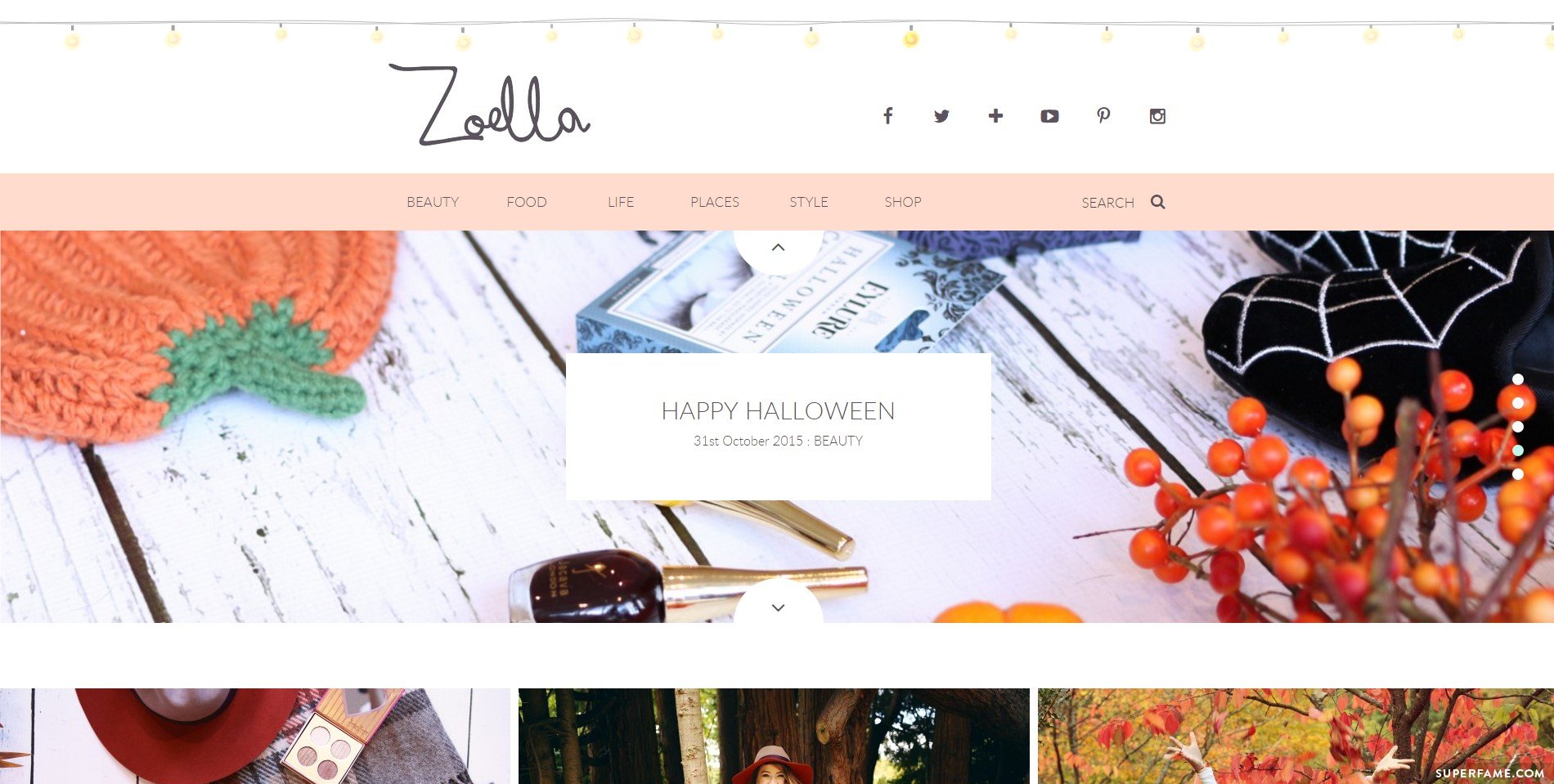 Zoella's blog.