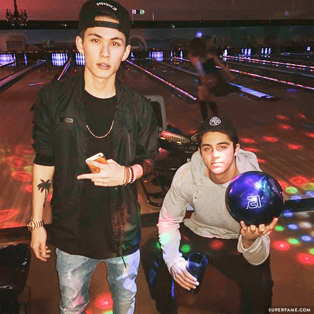 Carter Reynolds with friends.