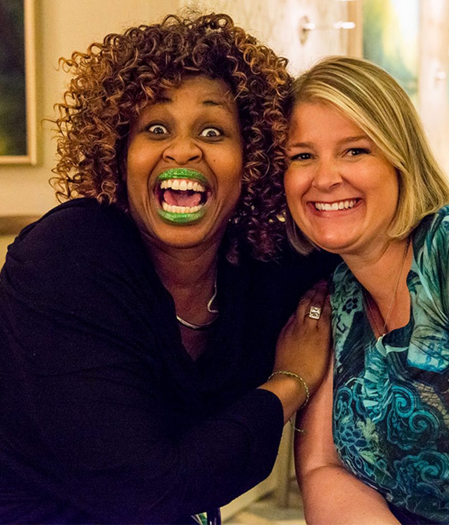 GloZell with her surrogate.