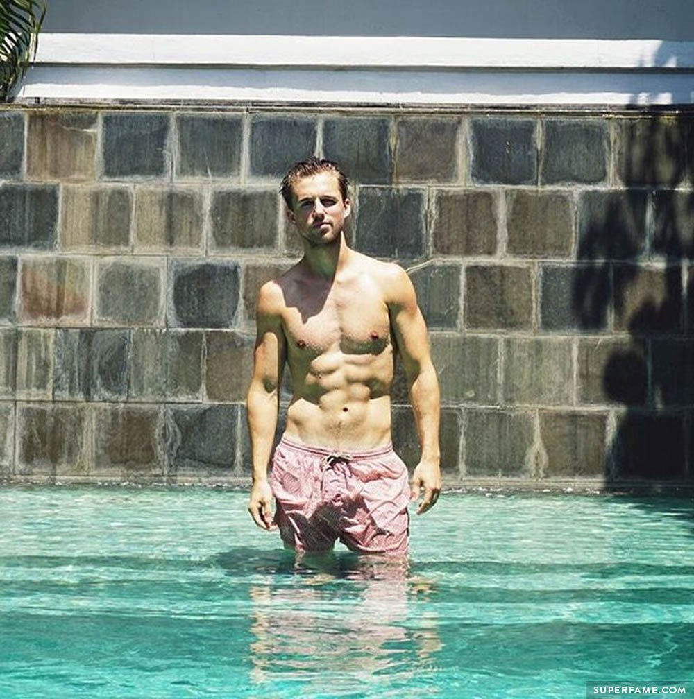 Marcus Butler shirtless.