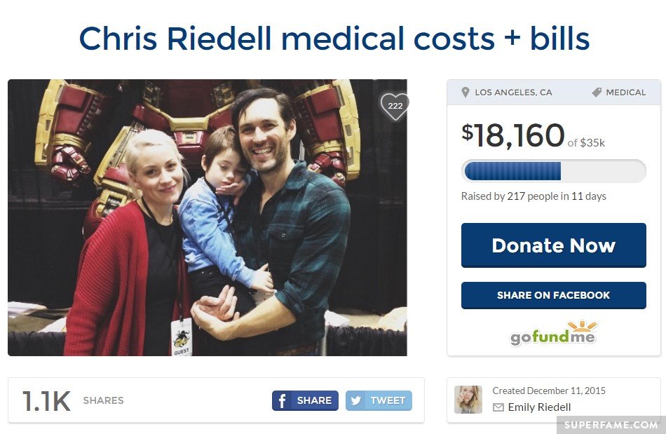 Riedells' medical fundraiser.