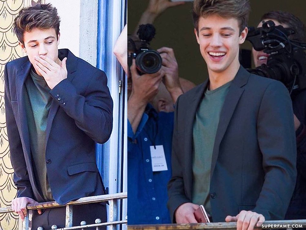 Cameron Dallas at a balcony.