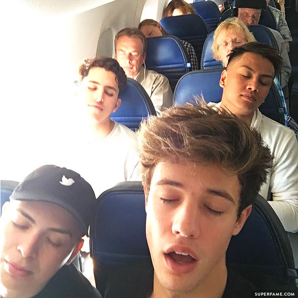 Cameron Dallas asleep.