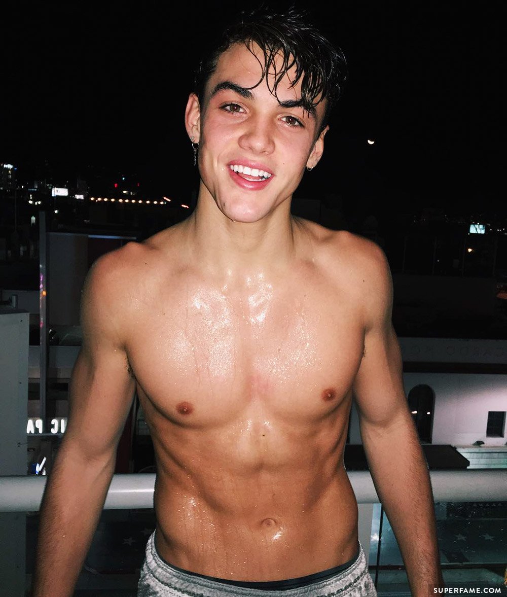 Grayson Dolan shirtless.