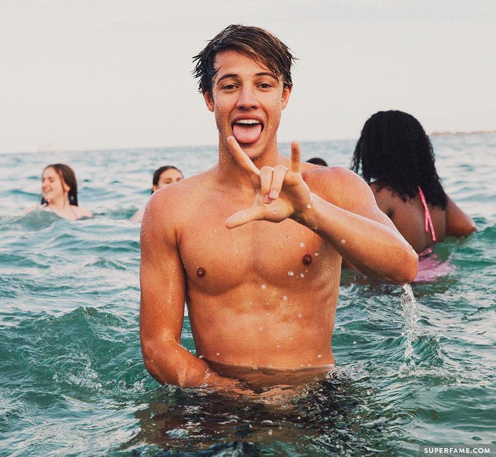 Cameron Dallas' pecs.