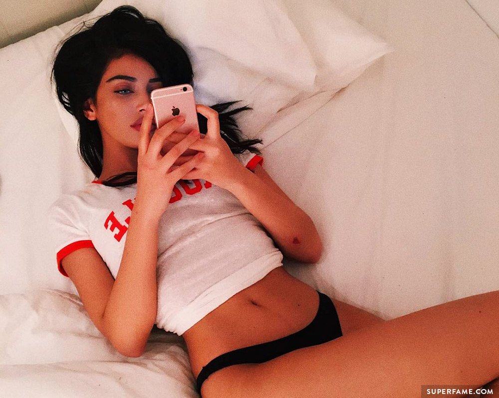 Cindy Kimberly's almost-nude selfie.