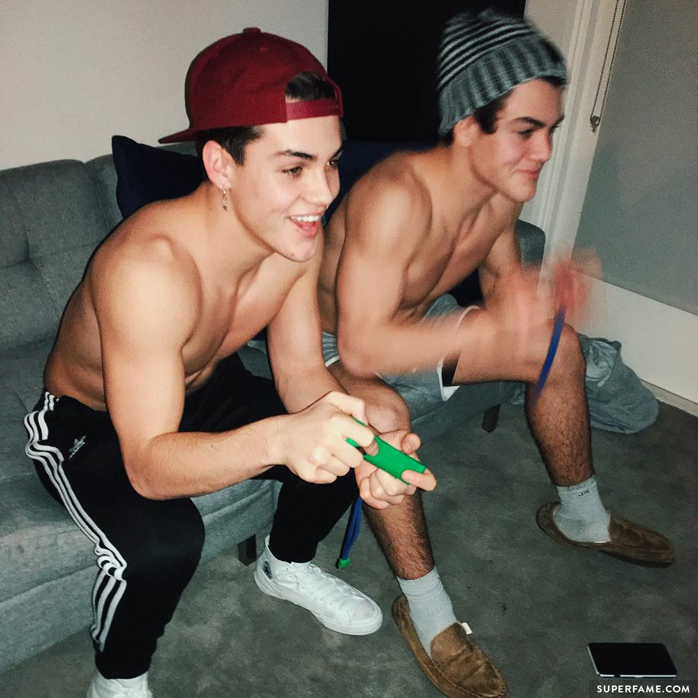 Dolan Twins shirtless.