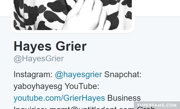 Hayes Grier's Twitter.