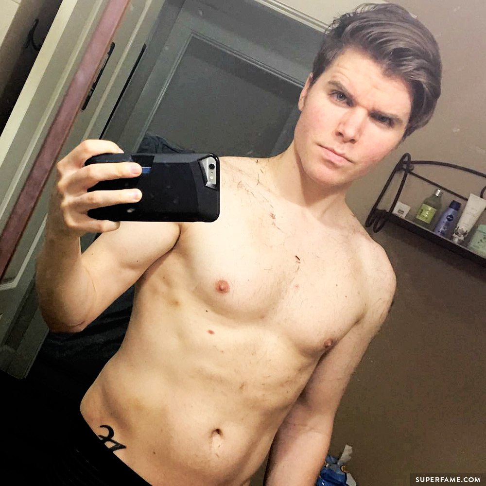 Onision shirtless.
