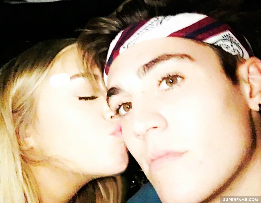 Stassie kisses Sammy Wilk.