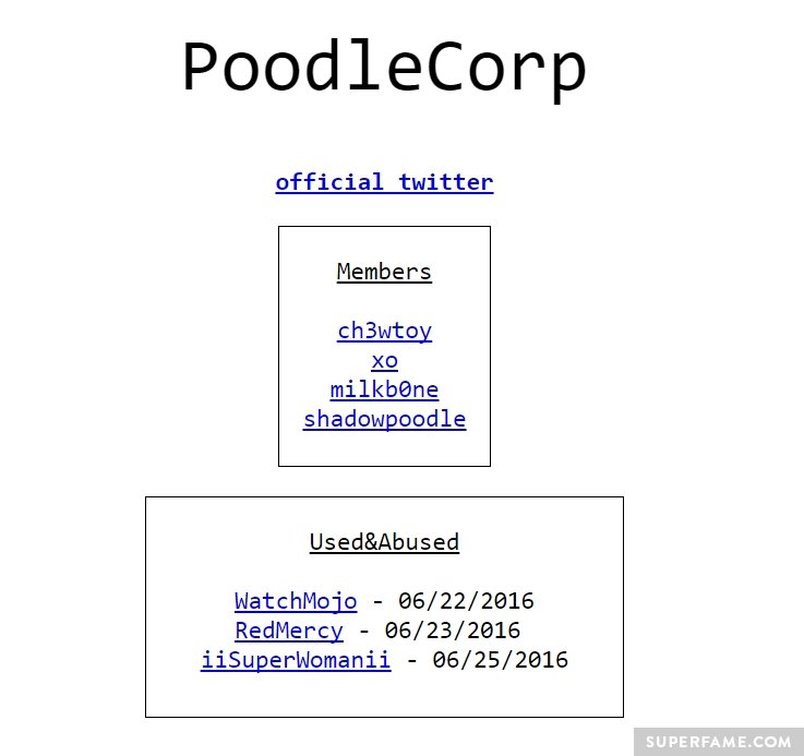 PoodleCorp credits.