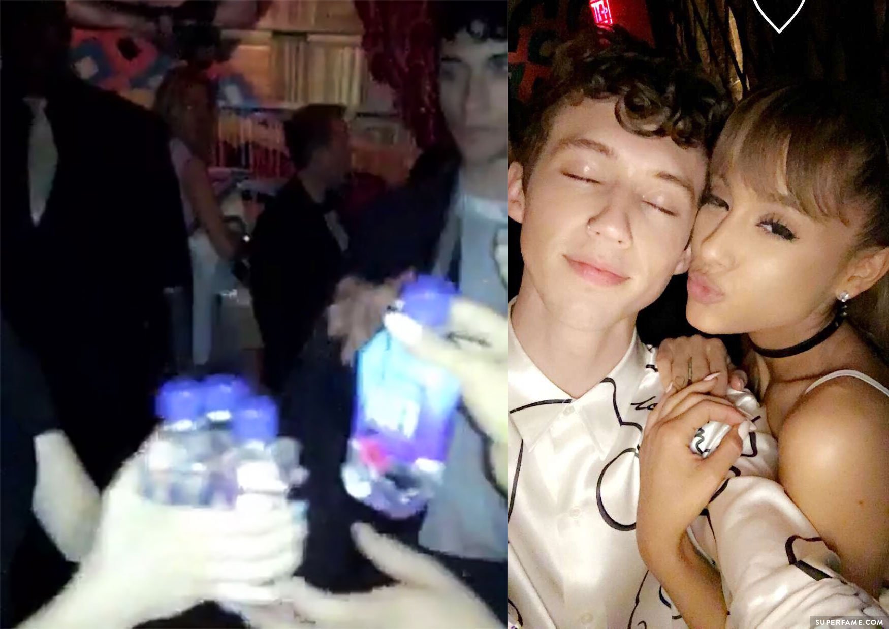 Troye and Jacob with Ariana.