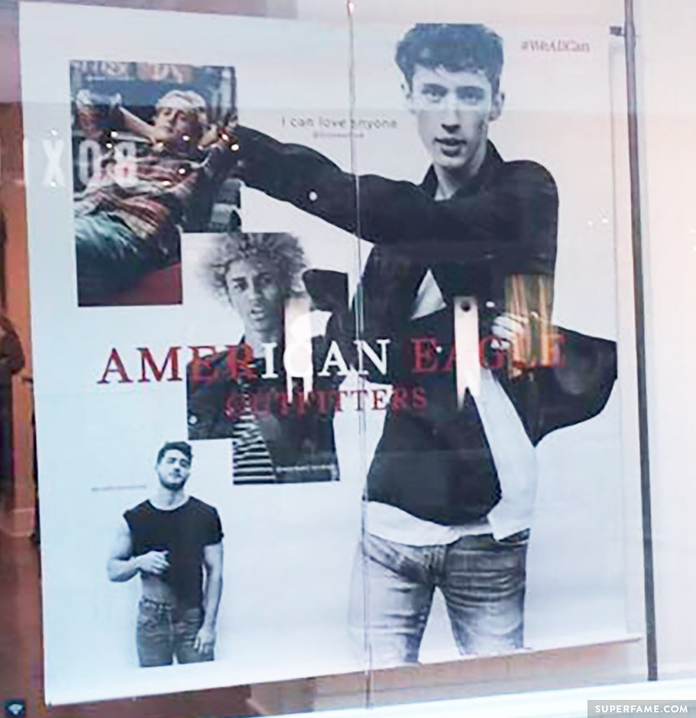 Troye Sivan billboard sign.