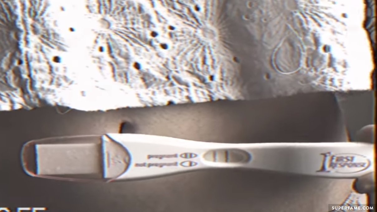 Positive pregnancy test.