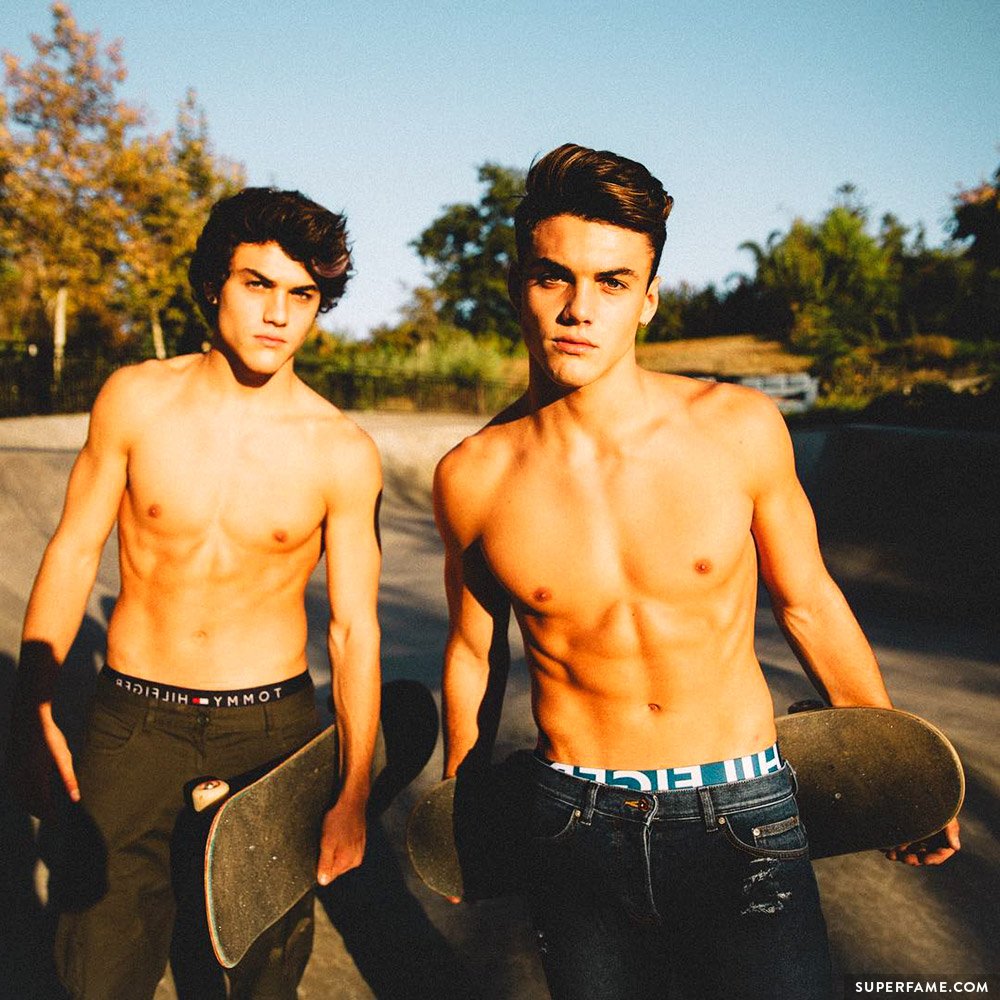 Dolan Twins shirtless.