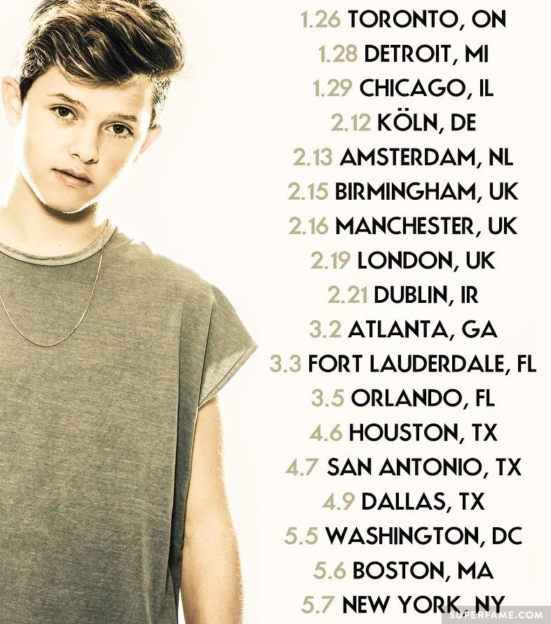 Jacob's tour locations.