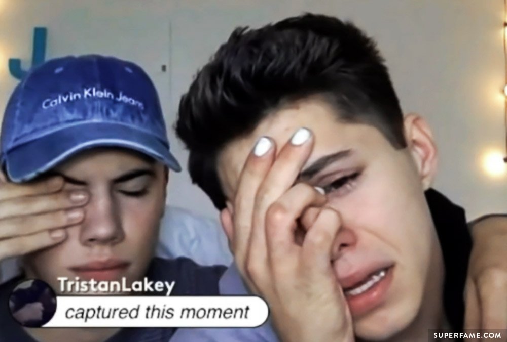 Jackson Krecioch crying.