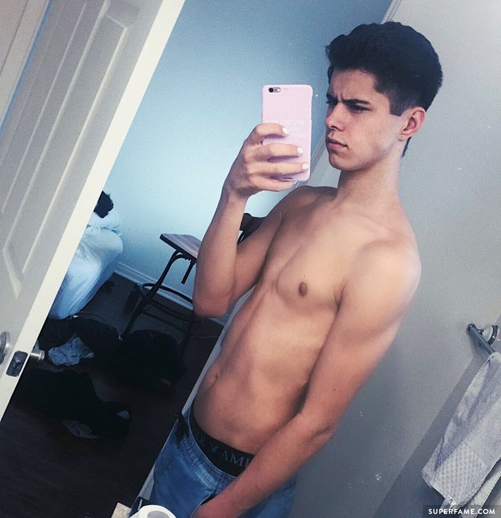 Jackson Krecioch shirtless.