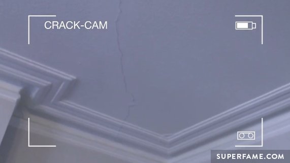 Cracks in wall.