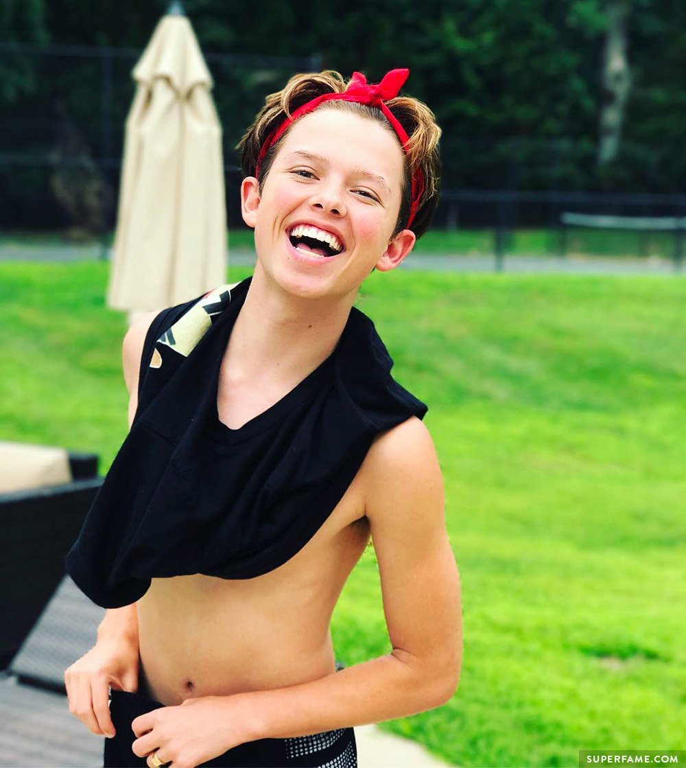 Jacob Sartorius shirtless.