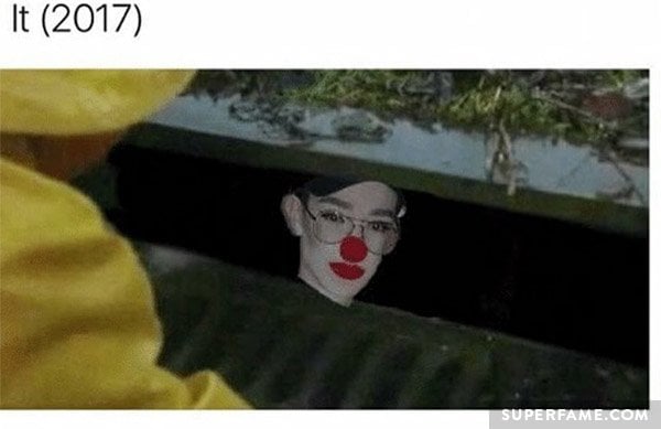 James Charles as IT clown.