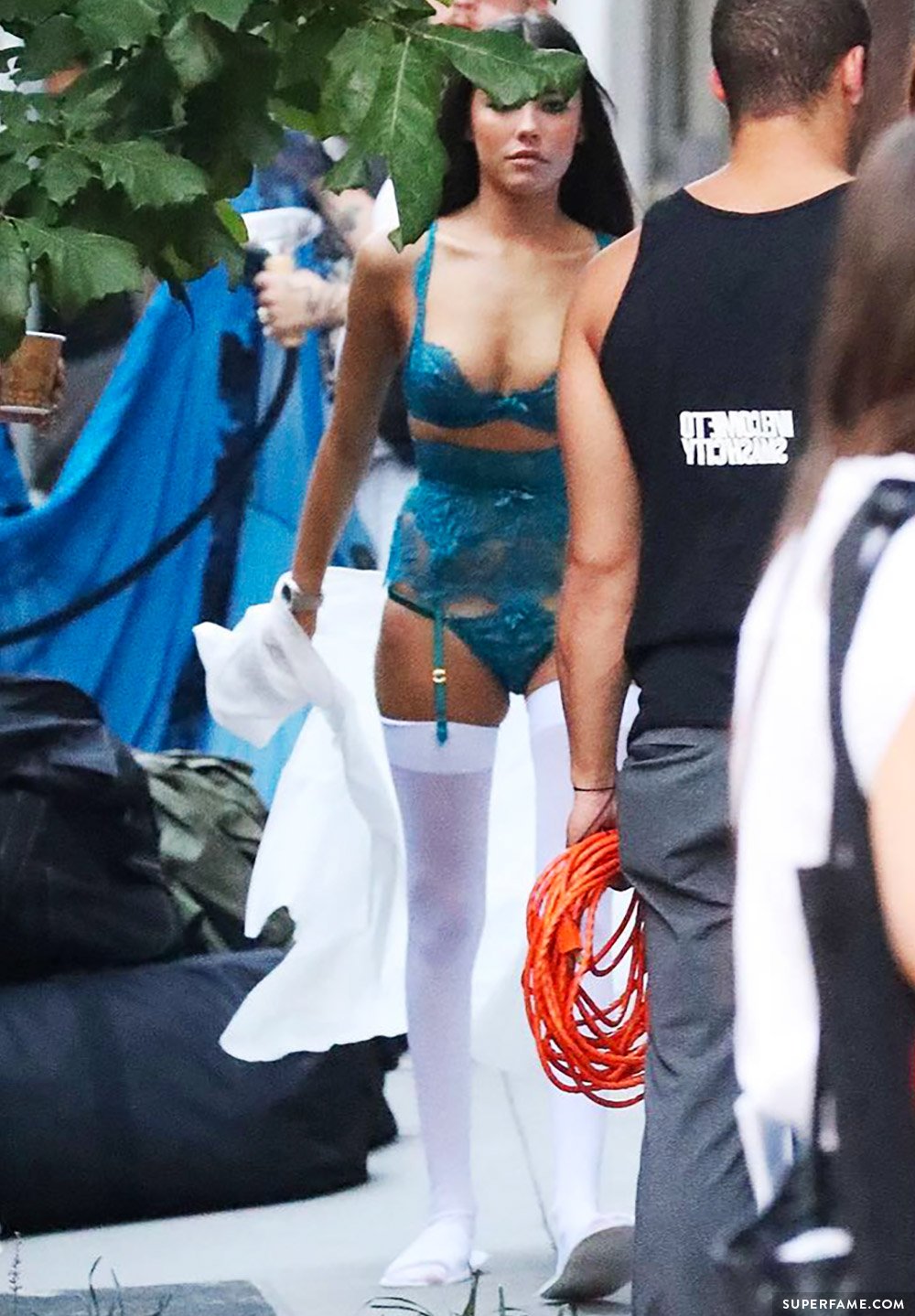 Madison Beer STRIPS to Lingerie on a Sidewalk & Defends Her Body