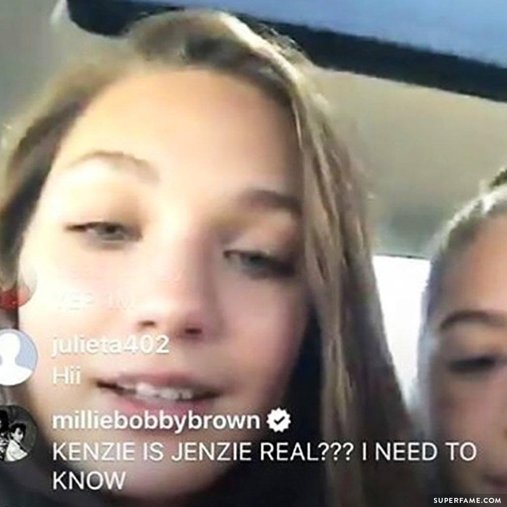 Millie Bobby Brown on Kenzie's stream.