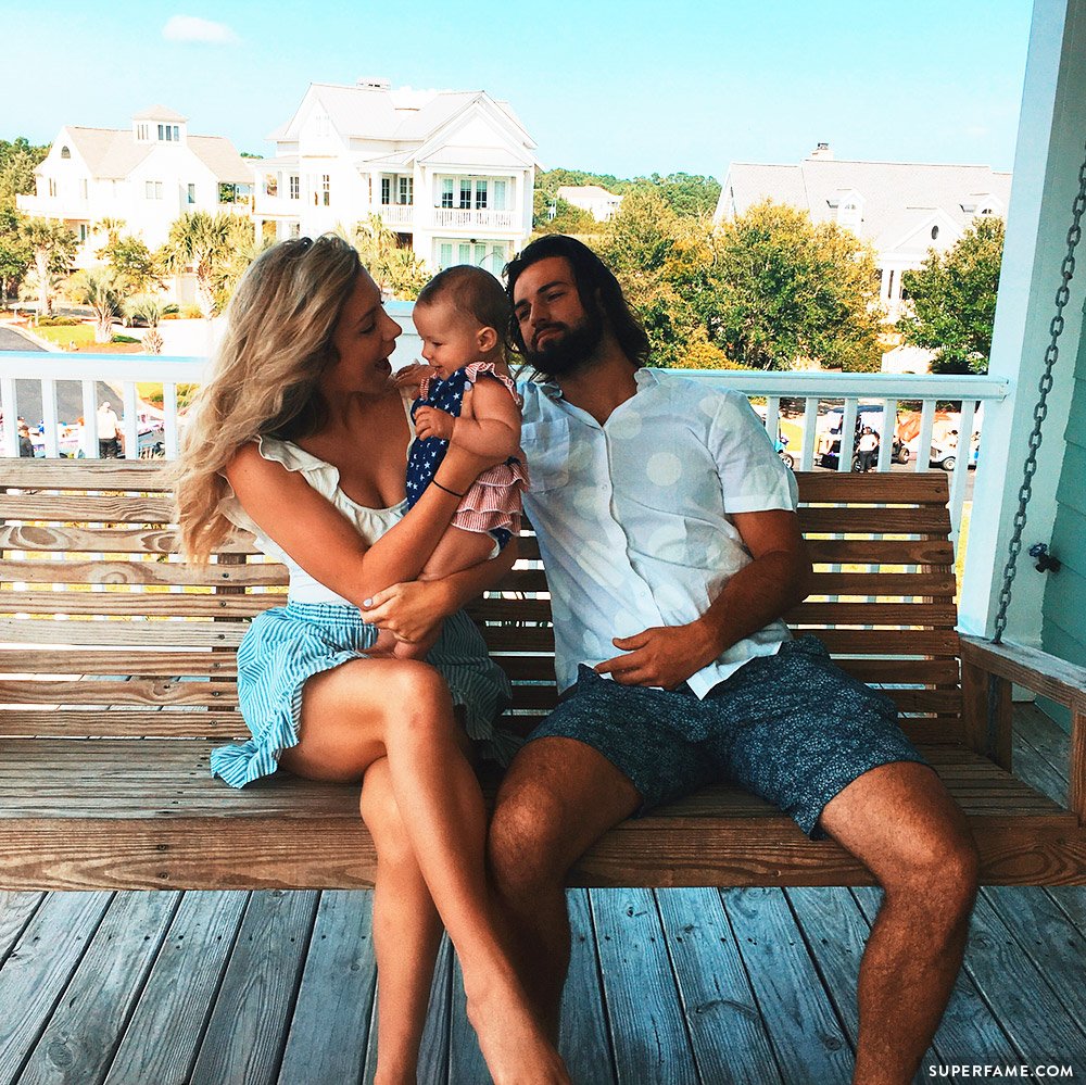 Will Grier's wife and baby.